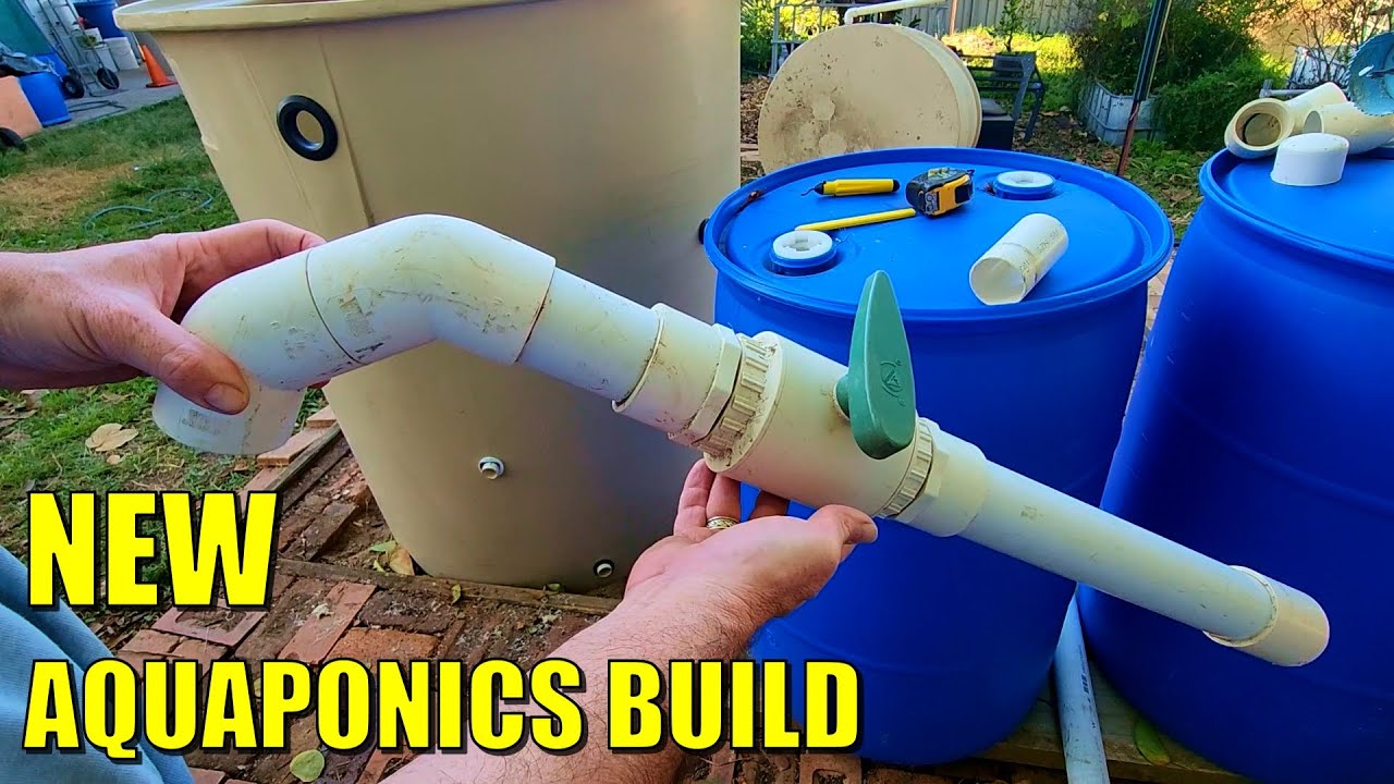 New Aquaponics System: Plumbing The Fish Tank and Radial Flow Settler